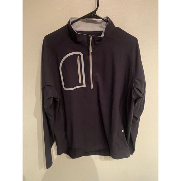 Peter Millar Mens Large Crown Sport Surge Soft Shield Pullover 1/4 Zip Black - Picture 1 of 10